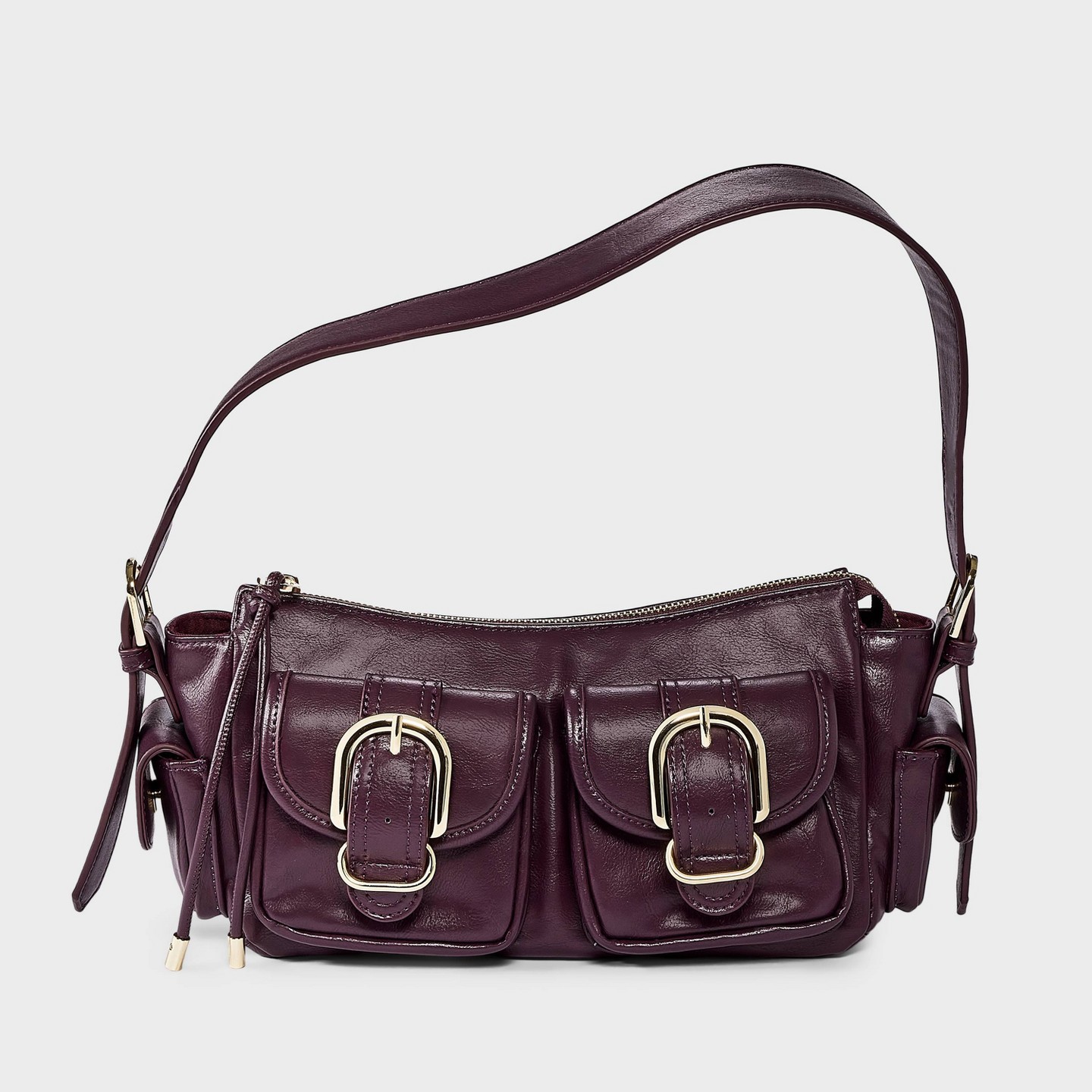 Сумка Universal Thread Cargo Buckle Pocket Shoulder, цвет: Тёмный красный — фото 1