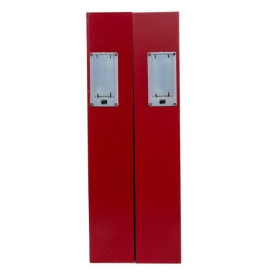 13-inch Red and White Wooden Christmas Countdown Calendar with LED Lights