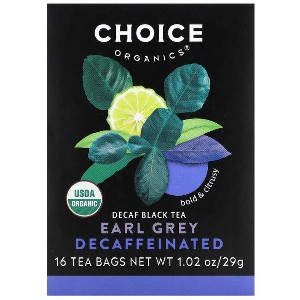 Choice Organic Teas, Decaf Black Tea, Earl Grey, 16 Tea Bags, 1.02 oz (29 g) - 1 of 4
