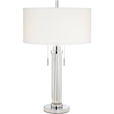 Possini Euro Design Modern Table Lamp, Possini Euro Cadence Crystal Column Floor Lamp Satin Brass