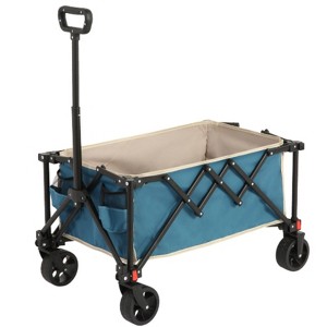 BEAFUP Folding Wagon Cart with All Terrain Wheels & Adjustable Handle,360° Smooth Mobility,Foldable Design for Camping,Shopping,Sports,Outdoor - 1 of 4