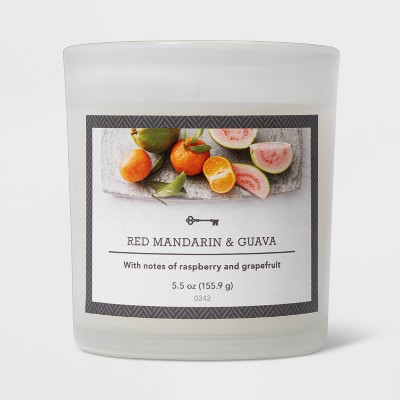 5.5oz Glass Jar Red Mandarin and Guava Candle - Threshold™