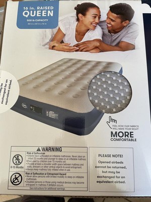 Serta 16 in 2024 raised queen inflatable mattress