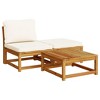 vidaXL Patio Lounge Set with Cushions - 6 Piece Solid Acacia Wood Garden Furniture - Modular Outdoor Seating with Sturdy Slatted Design - 4 of 4