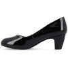 Journee Collection Womens Luu-M Comfort Insole Medium and Wide Width Round Toe Low Block Heel Pumps - 2 of 4