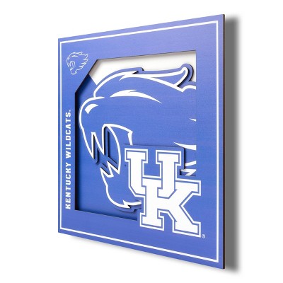 NCAA Kentucky Wildcats 3D Logo Series Wall Art - 12"x12"