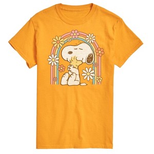 Men's - Peanuts - Retro Flower Rainbow Short Sleeve Graphic T-Shirt - 1 of 4