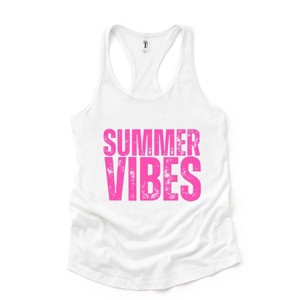 Simply Sage Market Summer Vibes Block Distressed Racerback Tank - 1 of 4