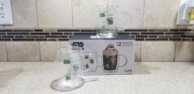 JoyJolt Star Wars The Mandalorian Mystic 13.5 oz. Clear Borosilicate-Glass  Double Wall Coffee Mugs (Set of 2) JSW10845 - The Home Depot