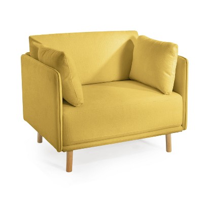 NicBex Polyester Accent Chair,Upholstered Living Room Chairs with Soft Cushions and Wooden Legs,Modern Armchair,Accent Chairs for Living Room