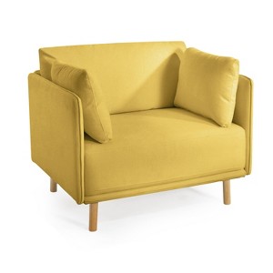 NicBex Polyester Accent Chair,Upholstered Living Room Chairs with Soft Cushions and Wooden Legs,Modern Armchair,Accent Chairs for Living Room - 1 of 4