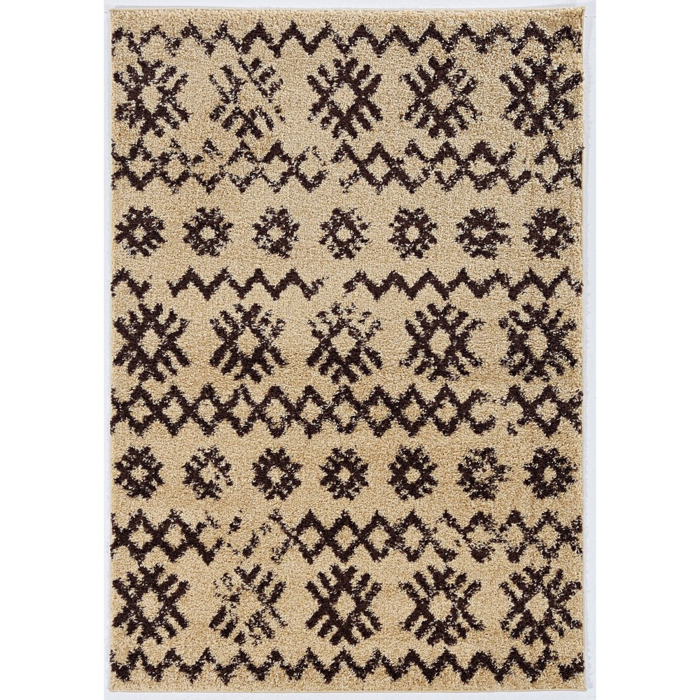3'x5' Moroccan Shag Accent Rug Mekenes Camel/Brown - Linon