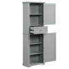 ACEPANO 67.7 in. H Freestanding MDF Storage Cabinet with Drawers & Adjustable Shelves-Grey - 4 of 4