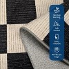 Acekool Checkered Area Rug Modern Carpet, Soft Pearl Velvet Non-Slip Machine Washable - 4 of 4