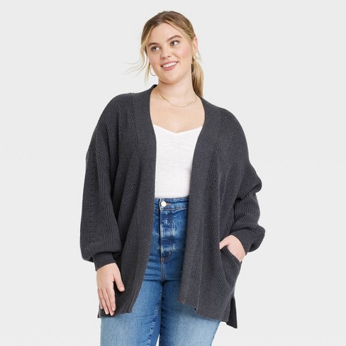 Women's Light Weight Cardigan - Ava & Viv™ Black Xxl : Target