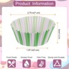 Unique Bargains Greaseproof Standard Size Stripe Cupcake Liners Papers Baking Cups 2" x 1.2" 100 Pcs - 2 of 4