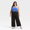 Women's High-Rise Sailor Wide Leg Ankle Jeans - Universal Thread™ Black - 3 of 4