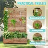 TOAOTBNBO Metal Raised Garden Bed with Trellis and Wheels, Metal Planter Box with Trellis, Garden Box for Climbing Plants, Flower - 3 of 4