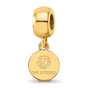 Black Bow Jewelry 14k Yellow Gold Plated Sterling Silver The Citadel Bulldogs NCAA Bead Charm - 1 of 4