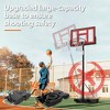 NAYSAYE Portable Basketball Hoop Outdoor 4.2-10FT Adjustable Height with Shatterproof Backboard and Shock Absorbent Rim for Backyard and Driveway, Red - 2 of 4