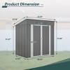 Outdoor Garden Aluminium Frame Tools Storage Shed,Backyard Pet Room,Metal Garbage Room with Lockable Door and Floor Frame-Coolbibila - 4 of 4