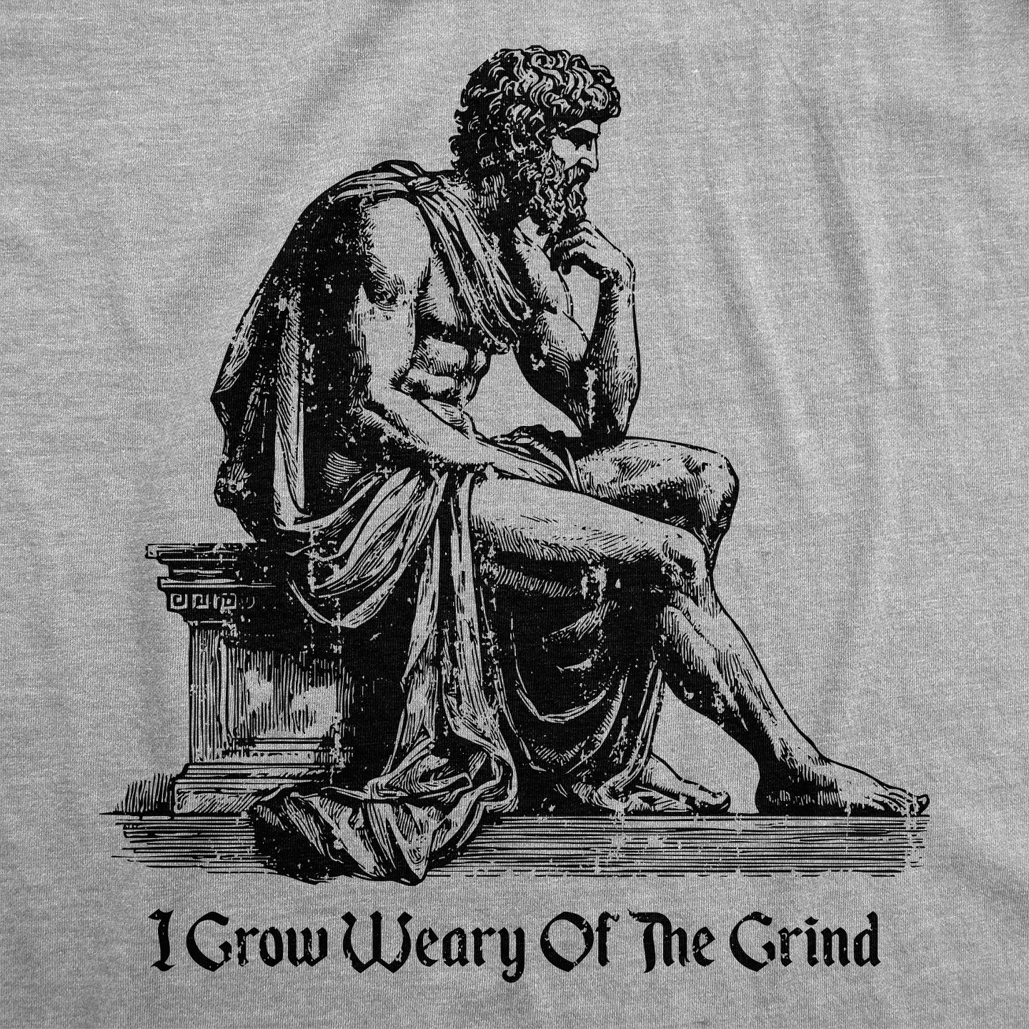 Мужская футболка Crazy Dog T-Shirts, Inc. Funny T Shirts I Grow Weary of The Grind Sarcastic Graphic Novelty Work Tee for Men - Crazy Dog T Shirt With Sarcastic Sayings Light L — фото 2