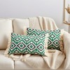 REGALWOVEN Boho Geometric Pattern with Fringe Trim Soft Decorative Pillowcases 2 Packs - 2 of 4