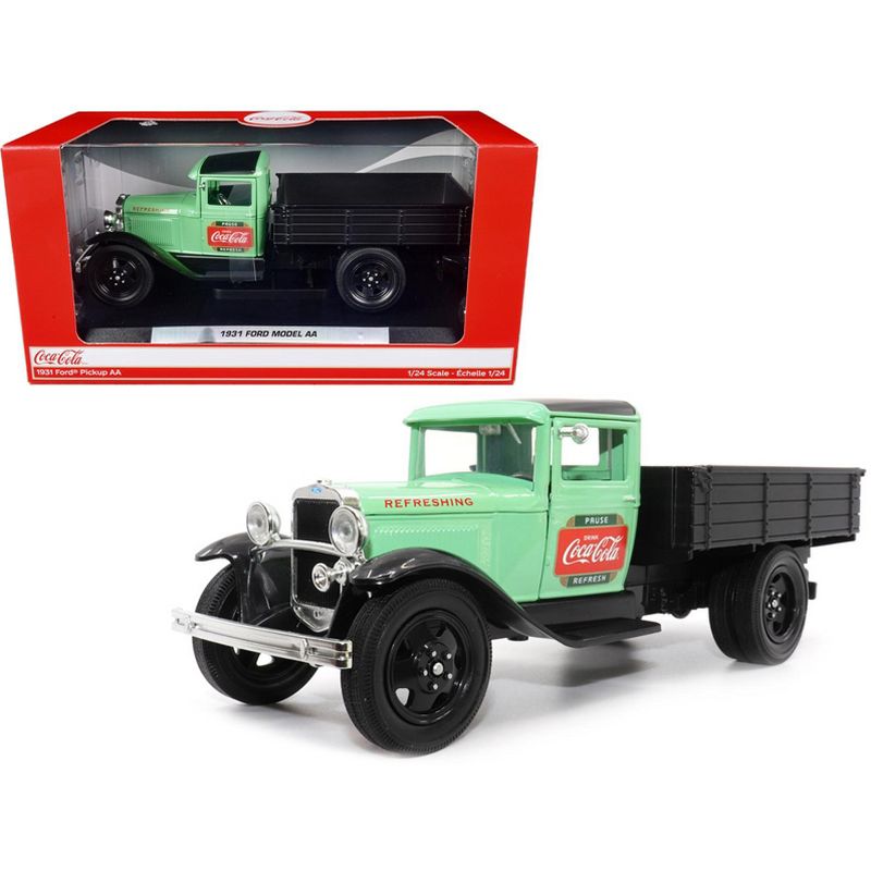 1931 Ford Model AA Truck Light Green and Black "Pause. Refresh. Drink Coca-Cola" 1/24 Diecast Model Car by Motor City Classics, 1 of 7