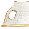 HomeRoots 20" Clear And Gold Seeded Glass Serving Tray With Handles - 4 of 4