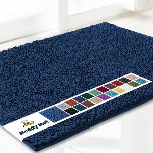 Muddy Mat Highly Absorbent  Soft Chenille Door Mat and Pet Rug Non Slip Thick Washable Area and Bath Mat for Indoor and Outdoor - 1 of 2