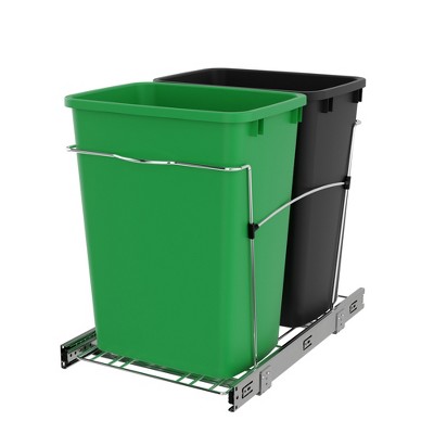 Rev-A-Shelf RV-18KD Series 35-Quart Kitchen Cabinet Pullout Waste Container