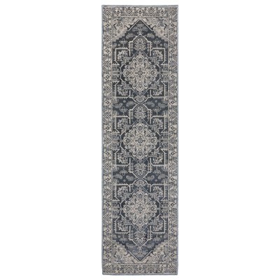 Oriental Weavers Intrigue INT07 Blue/ Grey Indoor Area Rug - 2'3" x 7'6"