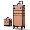 BYOOTIQUE Makeup Train Case Trolley w/ Cube Case Cosmetic Organizer Orange - 2 of 2