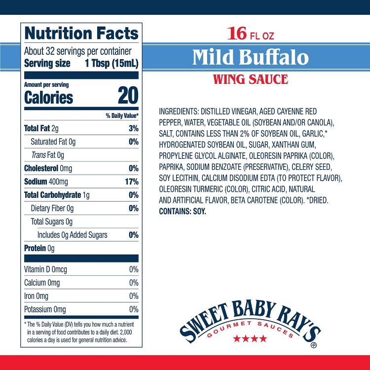 Sweet Baby Ray's Mild Buffalo Sauce - 16 fl oz, 2 of 9