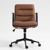 Anybear Office Chair with Wheels and Arms Ergonomic PU Leather Computer Rolling Swivel Chair with Padded Armrest - 2 of 4