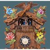 11" Painted Cuckoo Clock – 8 in – 5 Leaves, 1 Bird with Dancers – River City Clocks - 2 of 3