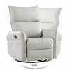 Ridstar Modern Small 360 Degree Swivel Rocking Chair, Armchair with Side Pockets For Living Room & Bedroom-Light Gray - 2 of 4