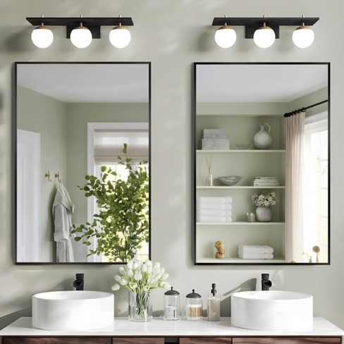 Neutypechic Modern Metal Rectangle Wall Mirror Bathroom Vanity Mirror ...