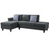 L-Shaped Sectional Sofas with Hidden Storage Units and Matching Accent Pillows, Available in Fabric or Faux Leather Upholstery - 2 of 4