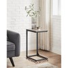 VASAGLE C-Shaped End Table, Small Side Table for Couch, Sofa Table with Metal Frame for Living Room, Bedroom, Bedside - 3 of 4
