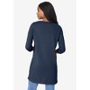 Roaman's Women's Plus Size Ultimate Long Sleeve V Neck Tunic - 3 of 4