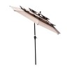 Sapphtopaz Patio Umbrella 3 Tiers Outdoor Beach Umbrella with Crank and Tilt Waterproof Pool Umbrella for Garden, Beach, Lawn, Backyard - 4 of 4