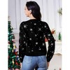 Clearlove Festive Santa Claus Head Cardigan Sweater Cozy Holiday Open-Front Knit Jacket - 2 of 4