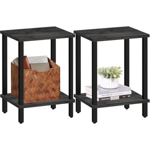 Table, Set of 2, Side Table, Nightstand, 2-Tier Storage Shelf, Sofa Table for Small Space, Living Room, Bed Room - 1 of 4