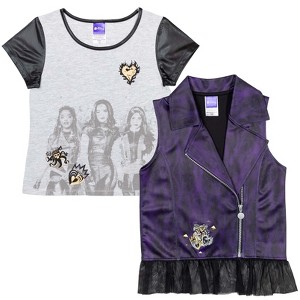 Disney Descendants Uma Mal Evie Girls Zip Up Graphic T-Shirt  - 1 of 4
