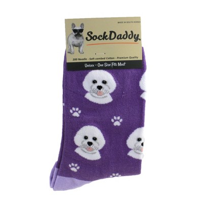 Novelty Socks 15.25" Bichon Frise Socks Premium Cotton E & S Pet  -  Socks