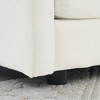 Ridstar Modern Accent Chair, Armchair with Ottoman For Bedroom, Living Room & Reading Room-White - 4 of 4