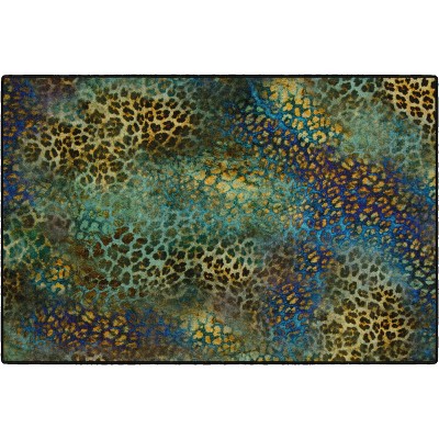 3'3"x5' Rectangle Indoor and Outdoor Cheetah Nylon Accent Rug Multicolored - Brumlow Mills