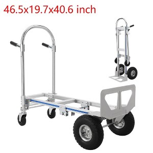 46.5" Aluminum Hand Truck 2 in 1 Folding Dolly Cart 770 lbs Capacity Heavy Duty - 1 of 4