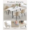 Modern Dining Chairs, Upholstered Kitchen Chairs Set with Comfortable Seat and Metal Legs, Mid-Century Synthetic Leather Accent Chairs with Stitching - 4 of 4